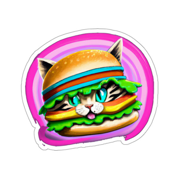 Cat in a Burger - Sticker