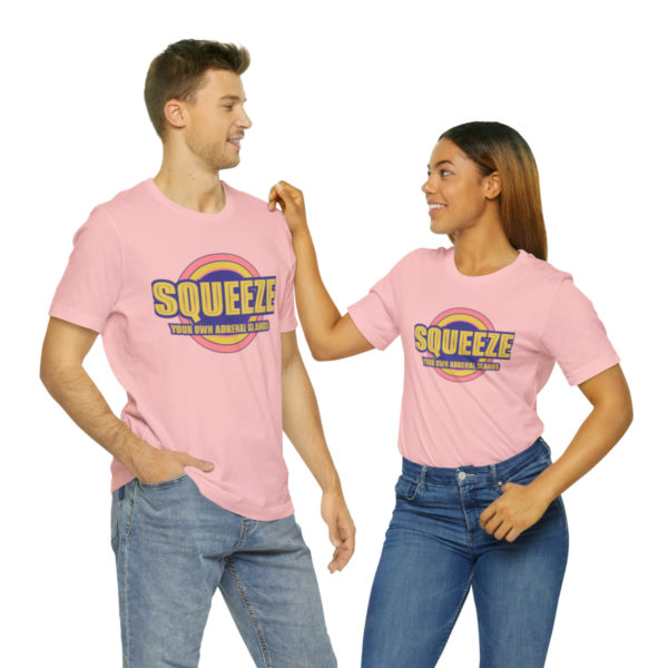 Squeeze Your Own Adrenal Glands - Purple Yellow Round - Unisex Jersey Short Sleeve Tee
